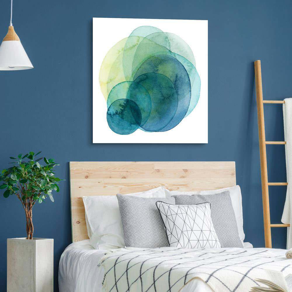 "Evolving Planets IV" by EAD Art Coop Frameless Free-Floating Tempered Art Glass Wall Art