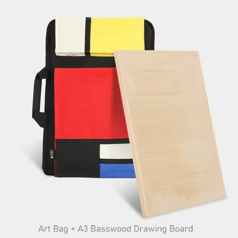 Children’s Art Storage Bag – A3 Drawing Bag-Mondrian Style