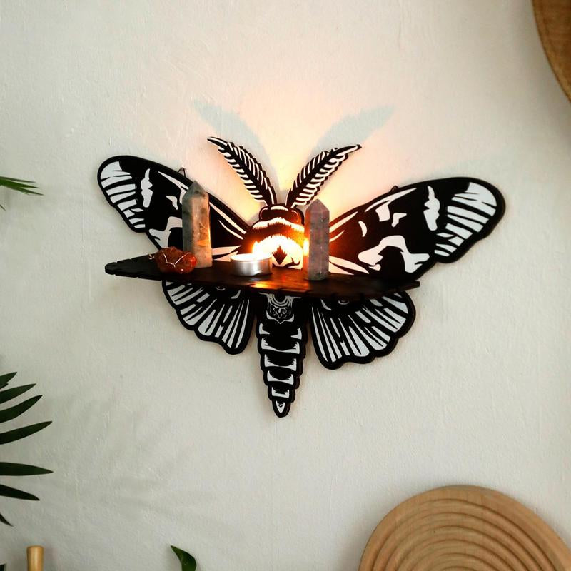 Enchant Your Space with Wooden Moth Wall Decor