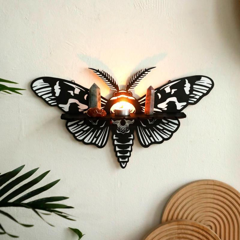 Enchant Your Space with Wooden Moth Wall Decor