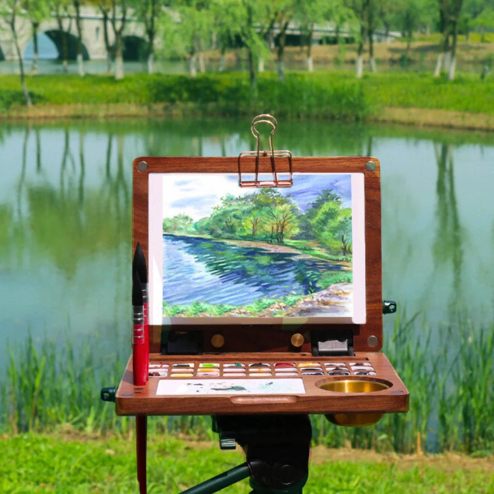 Nomad Painting Station - Compact Outdoor Art Easel & Supply Box