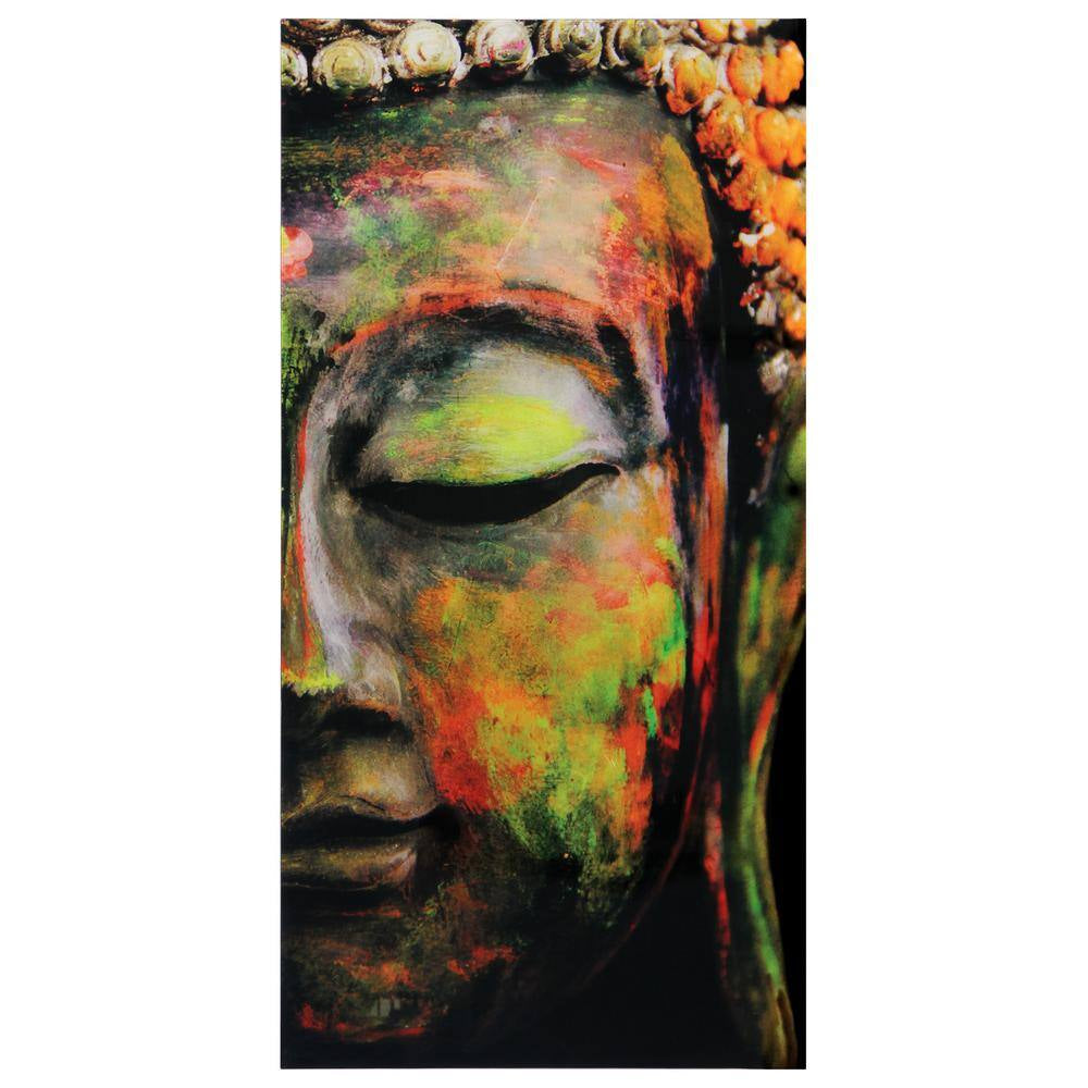 "Buddha" Frameless Free Floating Tempered Art Glass by EAD Art Coop Wall Art