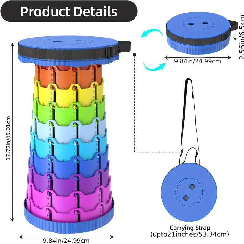 Upgraded Portable Folding Stool – Lightweight, Retractable, and Perfect for Outdoor Adventures