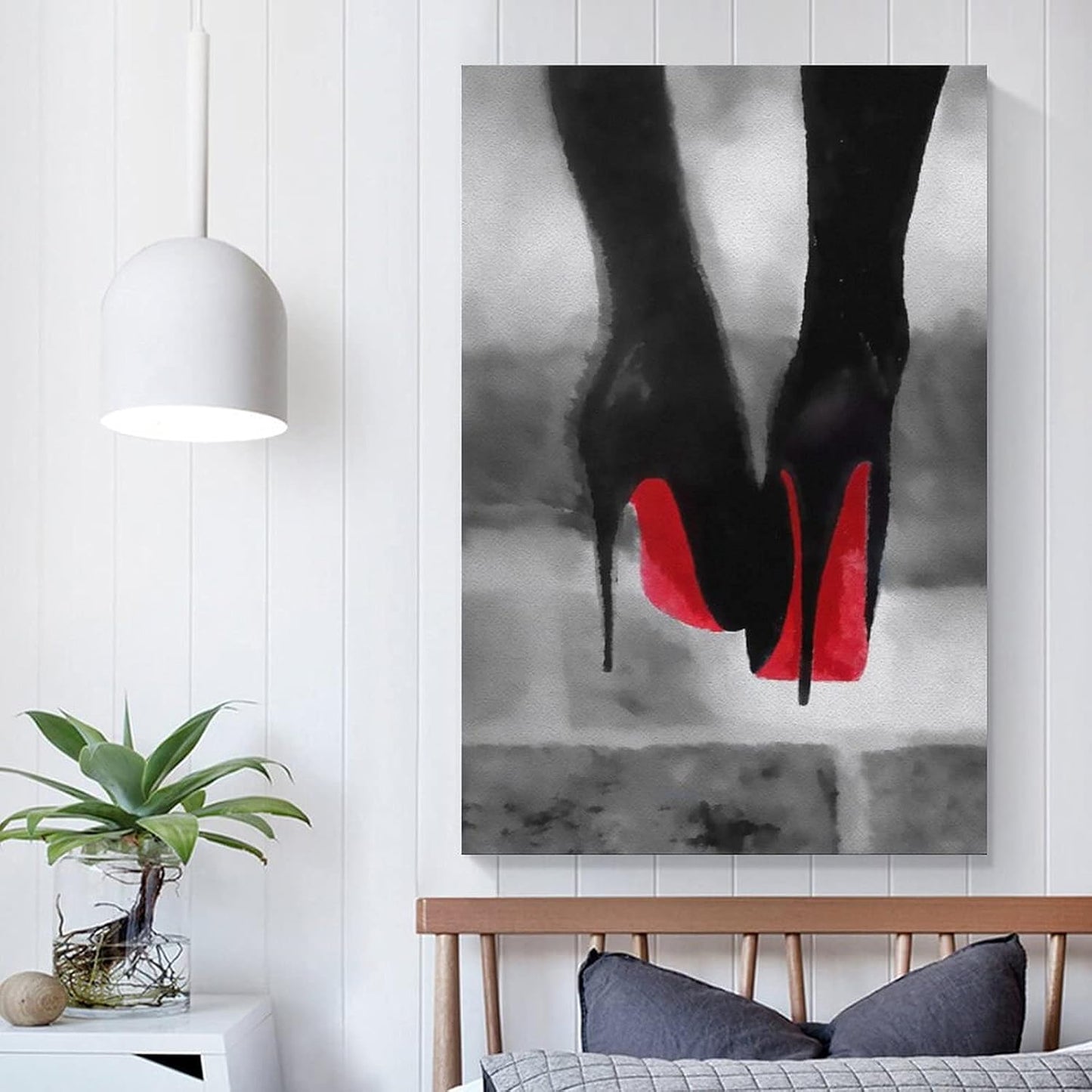 Red Heels Modern Art Canvas Print – High-Quality Wall Art for Contemporary Spaces 16" x 24"