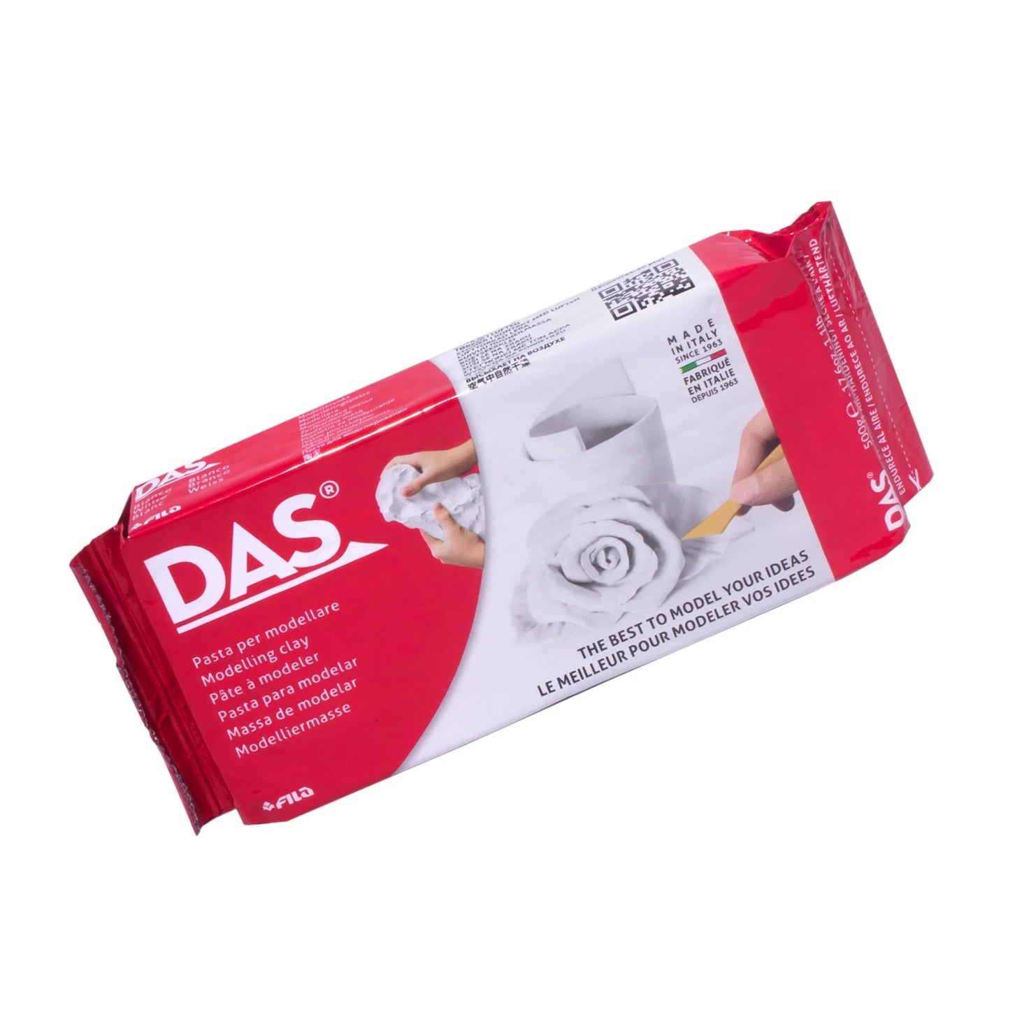 DAS Air Hardening Modeling Clay - White, 1.1 lb Block – Non-Toxic, Versatile Clay for Artists & Hobbyists