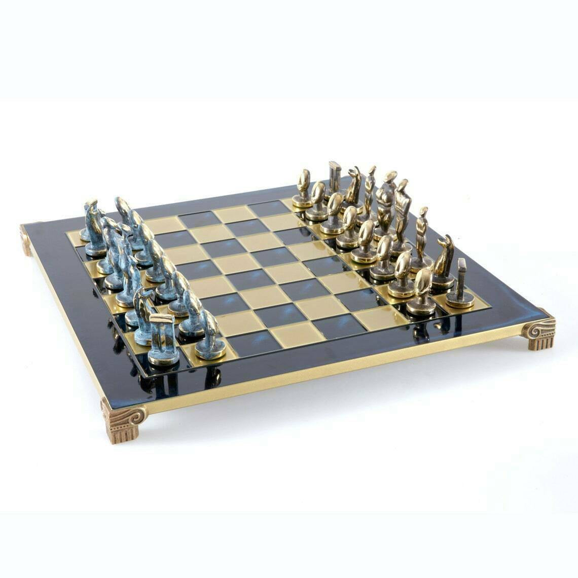 Manopoulos Cycladic Art Chess Set – Handmade Bronze & Brass. Very Rare Unique Masterpiece