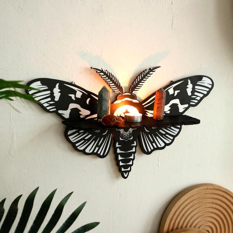 Enchant Your Space with Wooden Moth Wall Decor