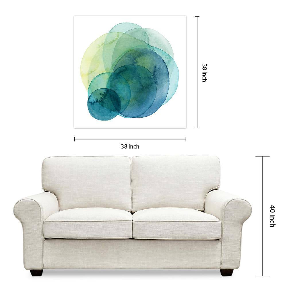 "Evolving Planets IV" by EAD Art Coop Frameless Free-Floating Tempered Art Glass Wall Art