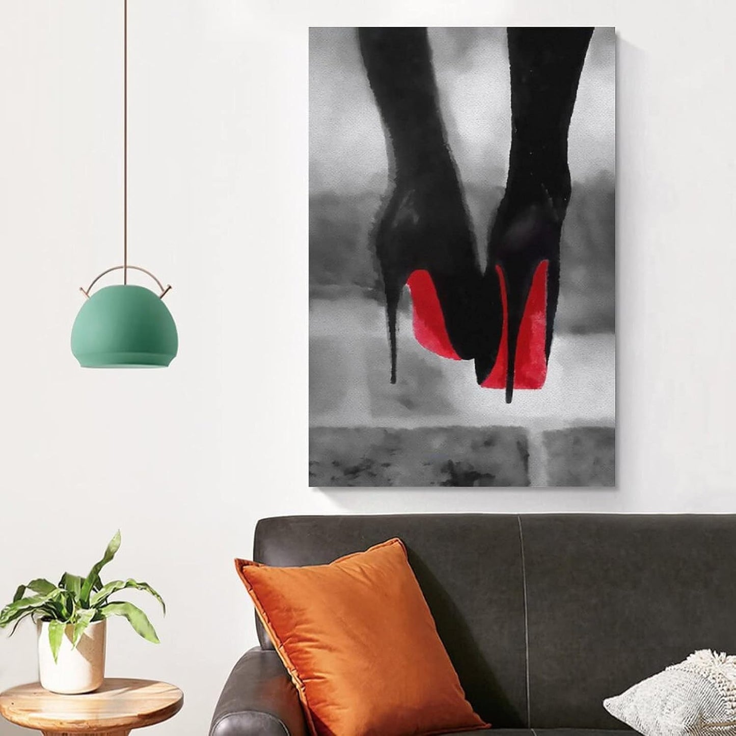 Red Heels Modern Art Canvas Print – High-Quality Wall Art for Contemporary Spaces 16" x 24"