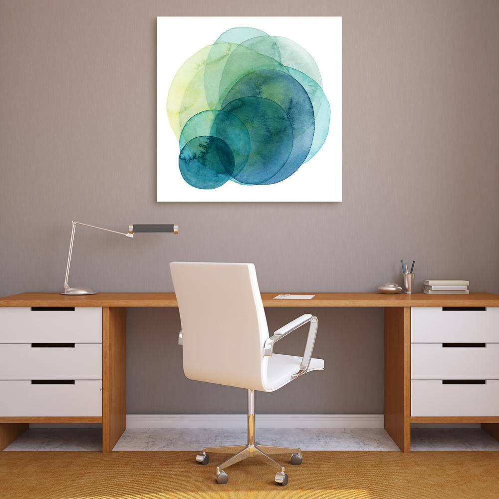 "Evolving Planets IV" by EAD Art Coop Frameless Free-Floating Tempered Art Glass Wall Art