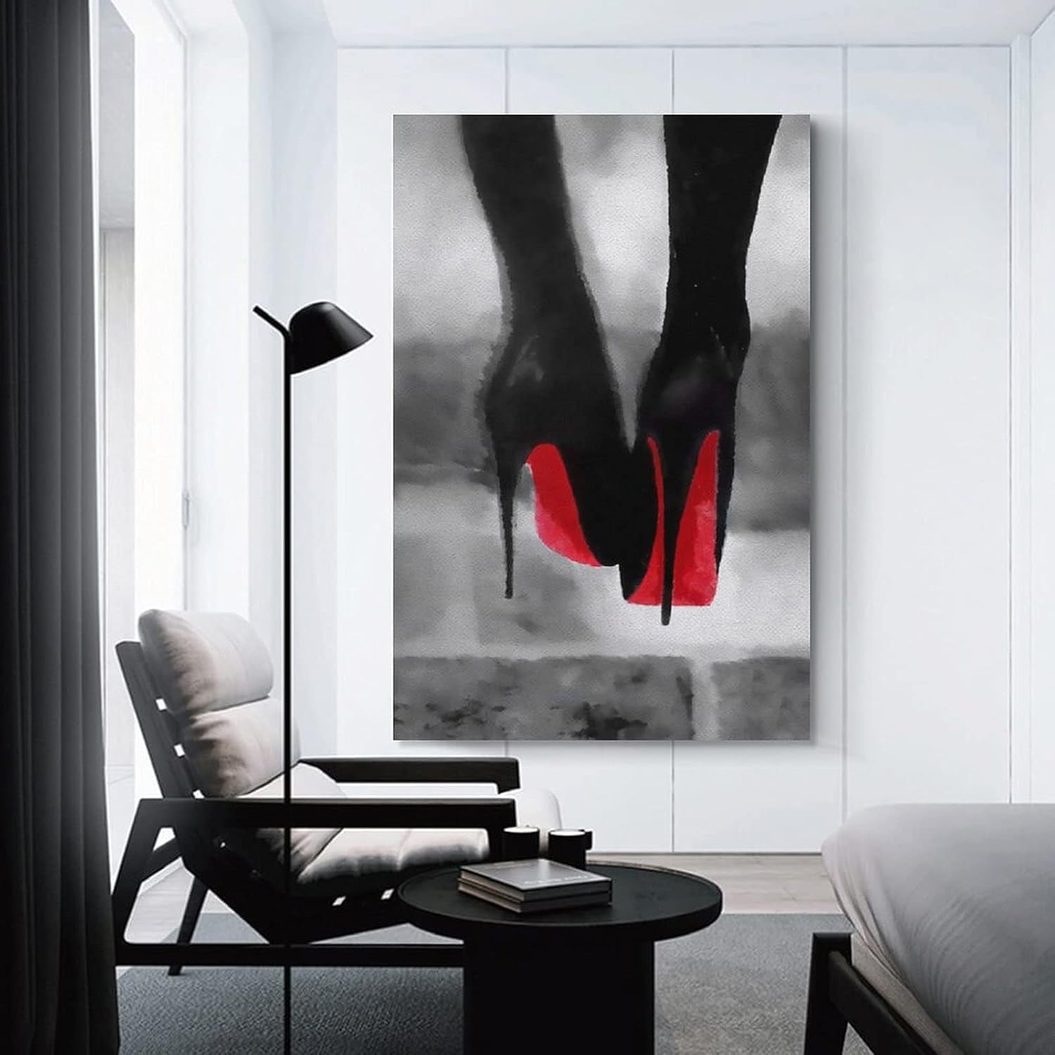 Red Heels Modern Art Canvas Print – High-Quality Wall Art for Contemporary Spaces 16" x 24"