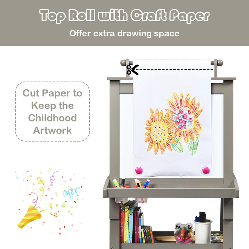 Inspire Creativity with Our Dual-Sided Kids Art Easel!