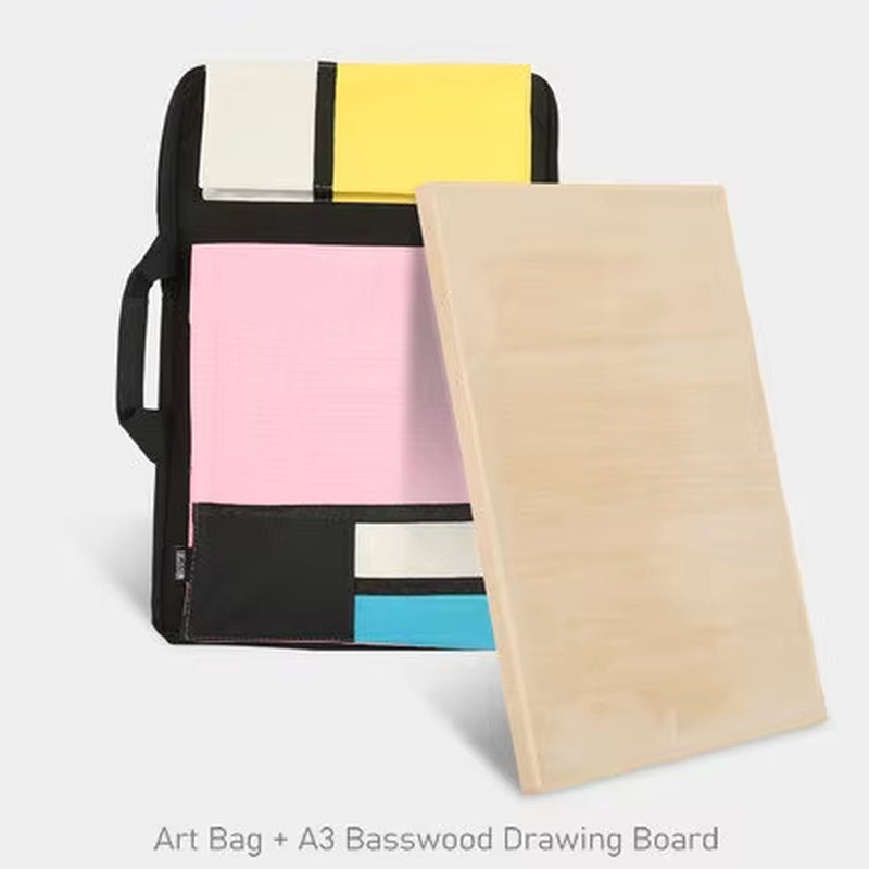 Children’s Art Storage Bag – A3 Drawing Bag-Mondrian Style