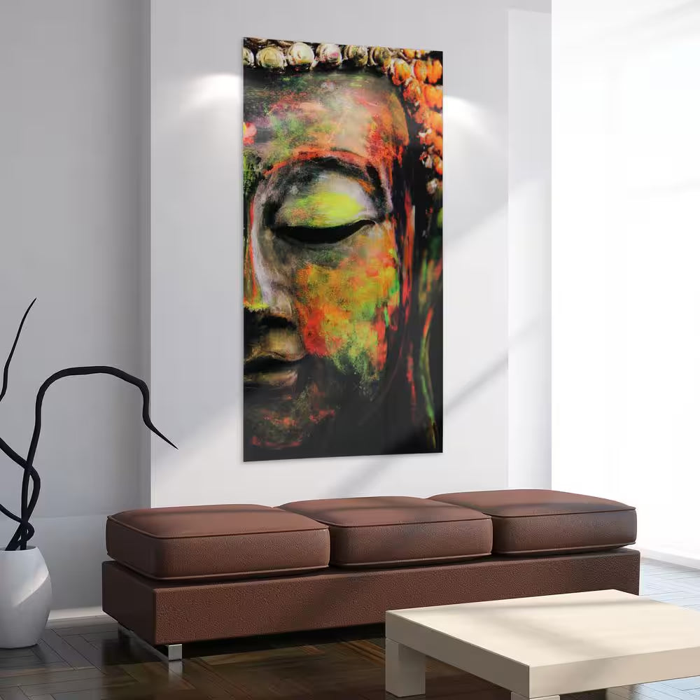 "Buddha" Frameless Free Floating Tempered Art Glass by EAD Art Coop Wall Art