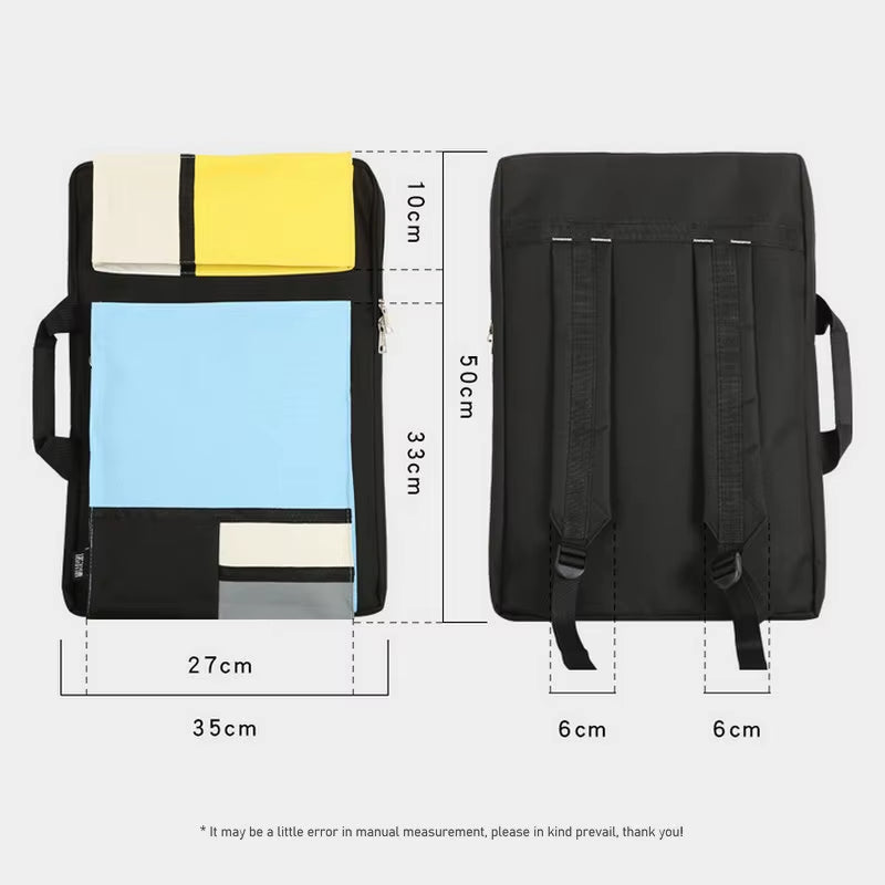 Children’s Art Storage Bag – A3 Drawing Bag-Mondrian Style