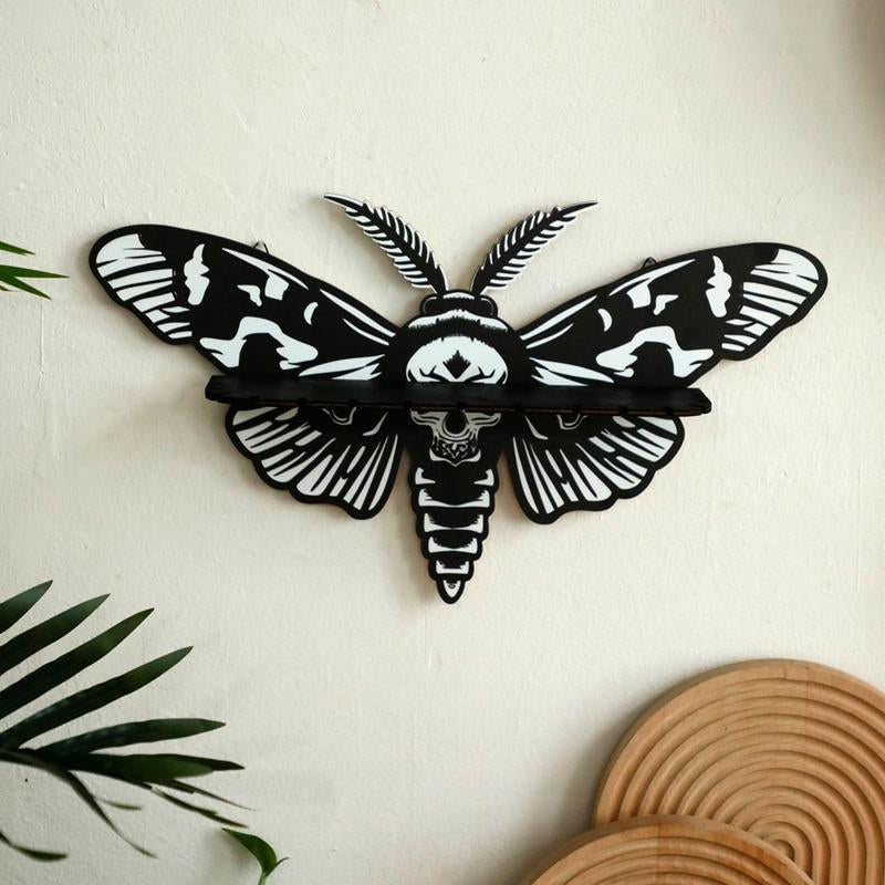 Enchant Your Space with Wooden Moth Wall Decor