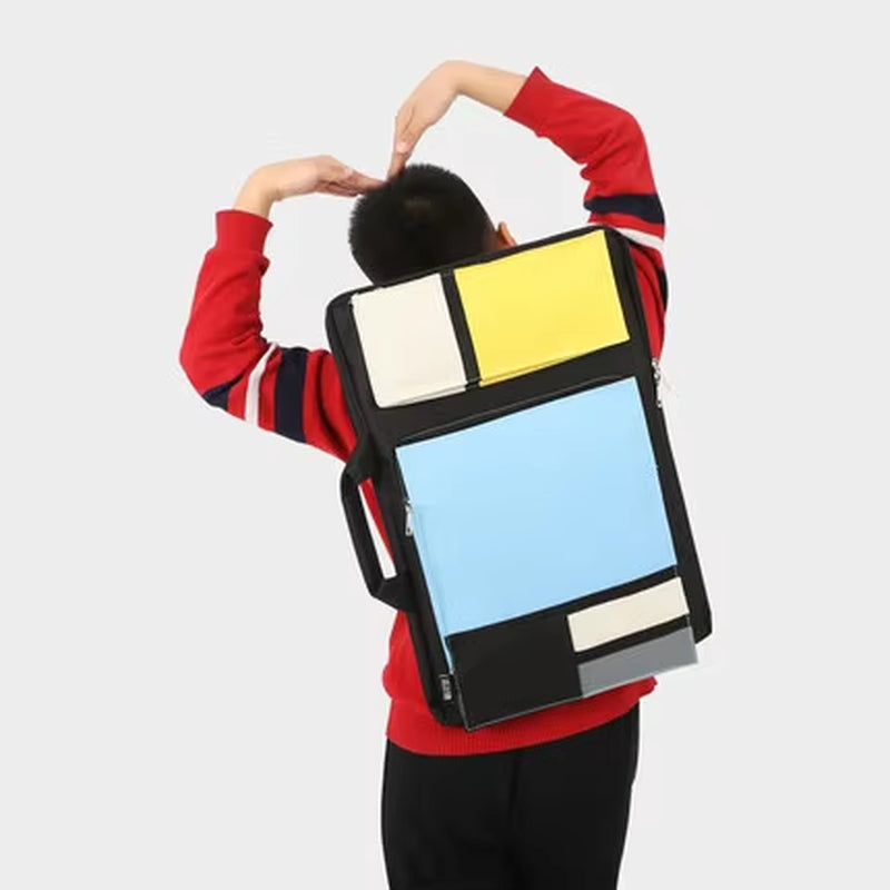 Children’s Art Storage Bag – A3 Drawing Bag-Mondrian Style