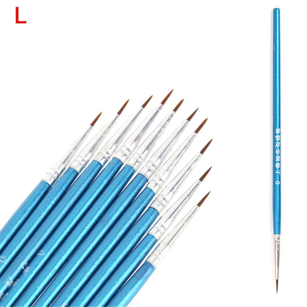 10Pcs Fine Hand Painted Thin Hook Line Pen Drawing Art Pen Set – Nylon Brushes for Detail Art, Makeup, and Eyeliner